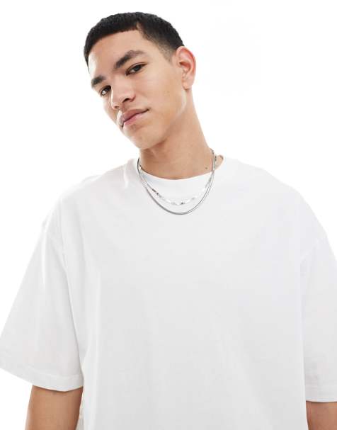 Bershka – Vit t-shirt i oversize-modell - view 1