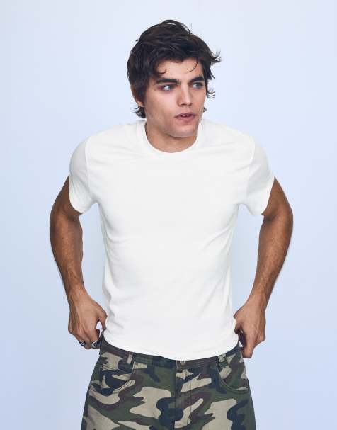 Bershka – Vit t-shirt med korta ärmar - view 1