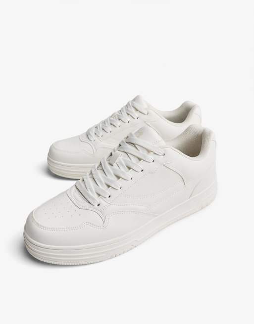 Bershka – Vita, enkla sneakers i streetstil, 4 av 4