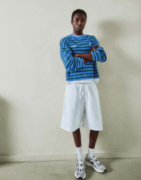 Bershka – Vita, lediga bermudashorts - view 1