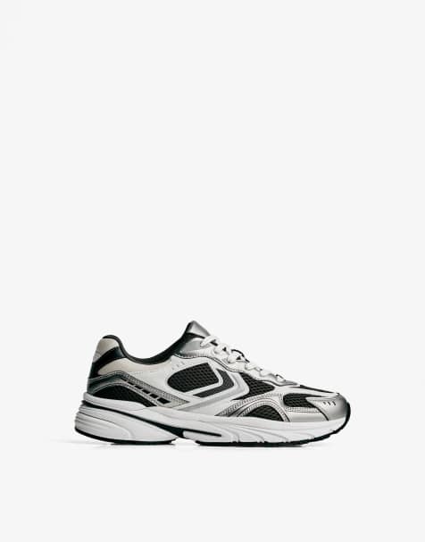Bershka – Vita, panelsydda sneakers - view 1