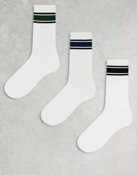 Bershka – Vita strumpor med ränder, 3-pack - view 1