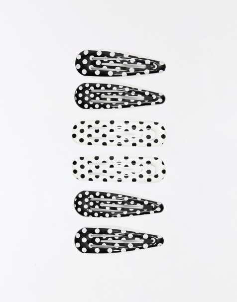 Bershka – Vitprickiga hårspännen, 3-pack - view 1