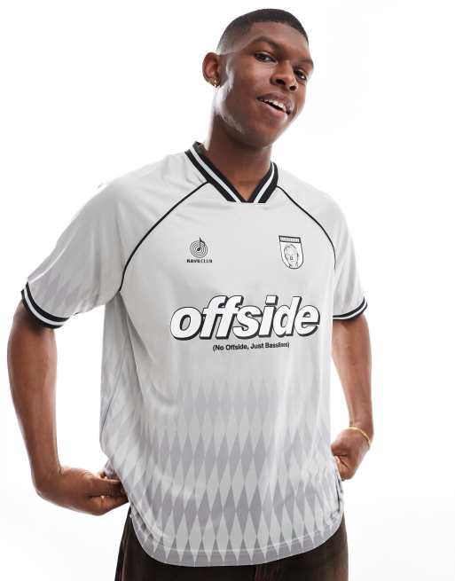 Bershka - Voetbalshirt van mesh in grijs