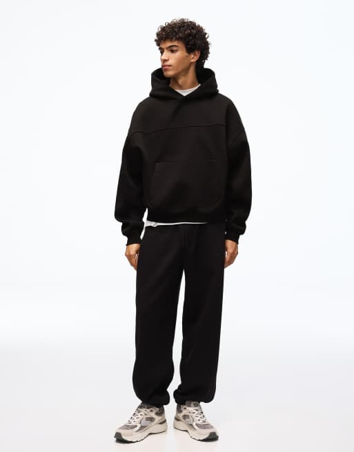 Bershka Volume joggers in black, 2 of 6