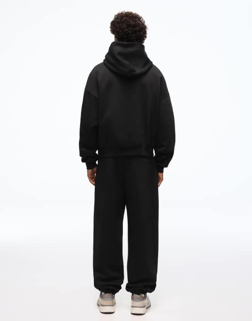 Bershka Volume joggers in black, 4 of 6