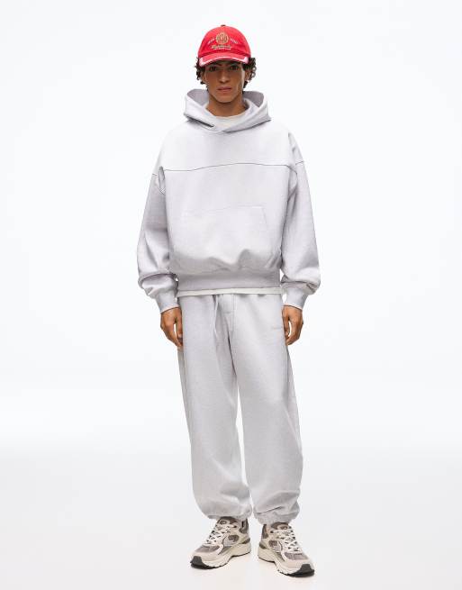 Bershka Volumen-Jogger in Hellgrau, 2 von 5