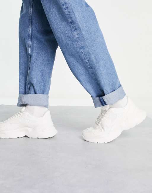 Bershka – Weiße Laufsneaker