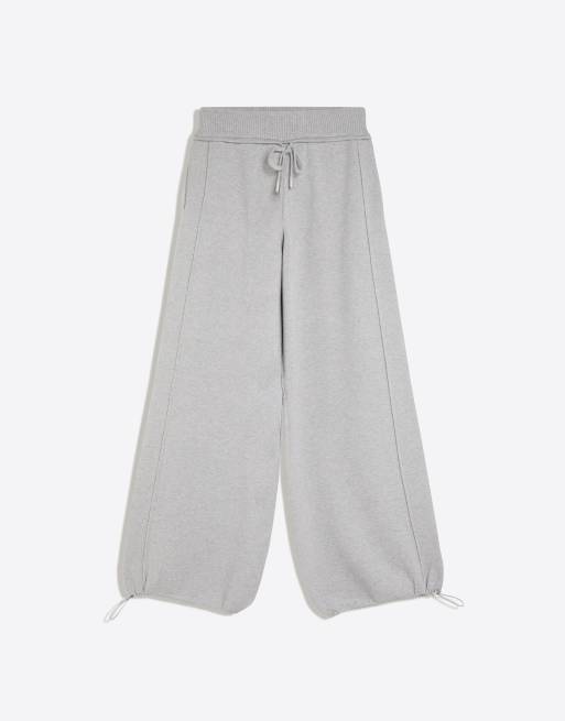 Bershka weit geschnittene Jogger in Hellgrau, 3 von 4