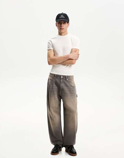 Bershka – Weite Ballonjeans in Braun - view 1