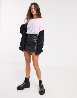 asos leather skirts