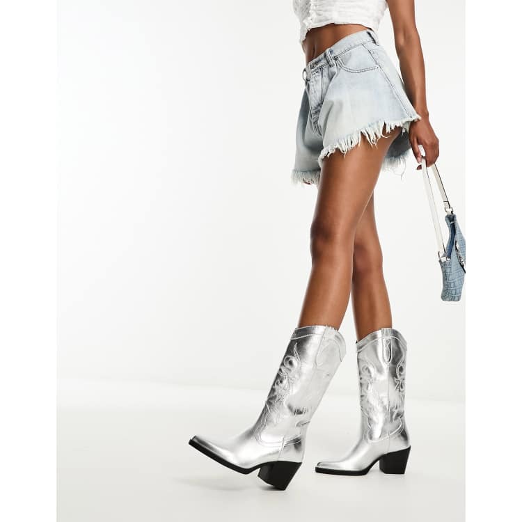 Silver 2025 cowboy boots