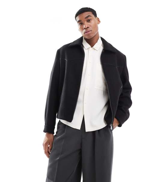 Bershka - Western Harrington jack in zwart - view 1