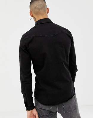 men's shirt with popper buttons