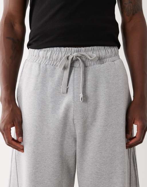 Bershka Wide Fit - Lysegrå joggingbukser med ballonben, 4 af 5
