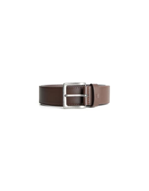 Bershka Wide leather effect belt in brown - view 1
