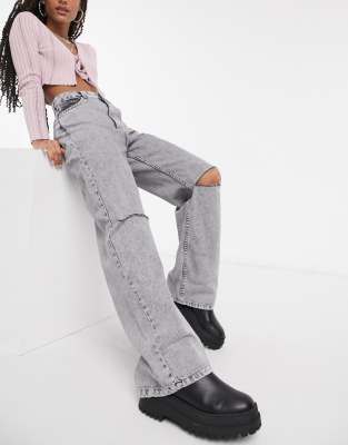 bershka grey jeans