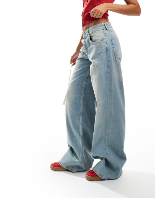 パンツ menes JHYQ Dirty Mid Blue Baggy Jeans XL menes JHYQ Dirty Mid Blue Baggy Jeans XL