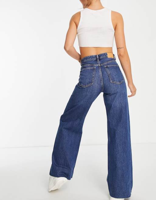 Wide leg jeans bershka sale