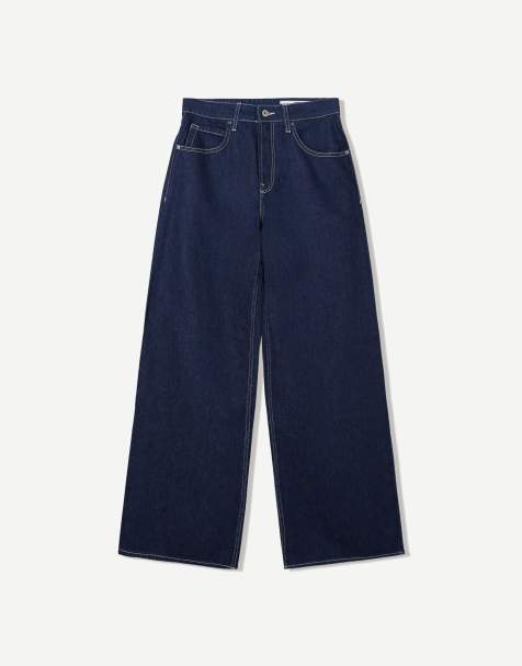 Bershka Wide-leg jeans in blue - view 1