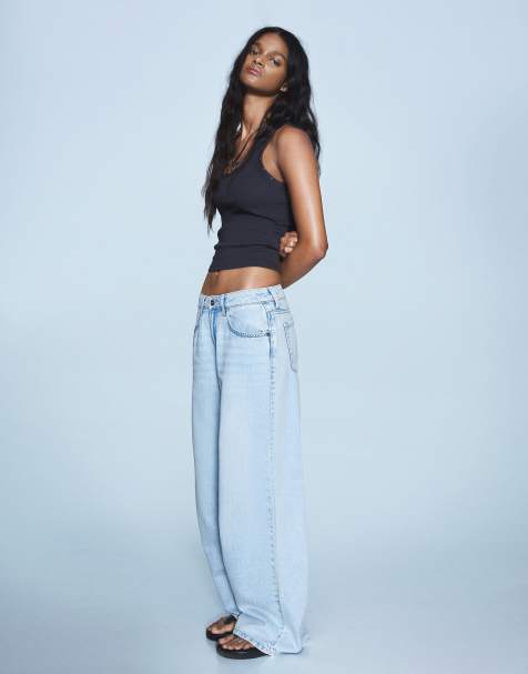 Bershka Wide-leg jeans in light bue - view 1