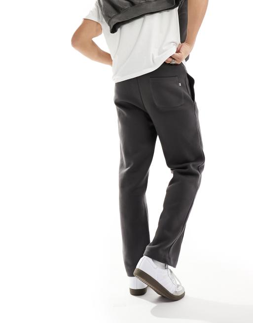 Bershka waffle discount jogger in charcoal