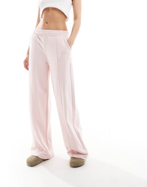 Bershka wide leg joggers co-ord in pink ASOS