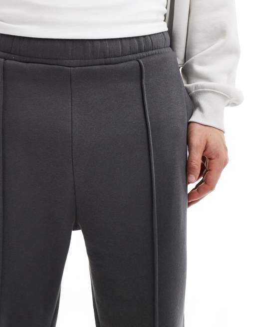 【BAON】[unisex] Nilka Pintuck Banding Bermuda Sweatpants 001_gray_471f0d10-1590-457b-