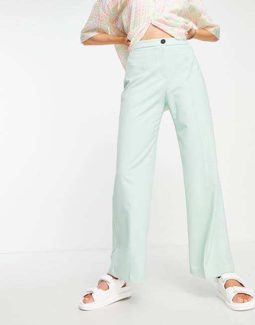 adidas Originals wide leg pant in mint, ASOS