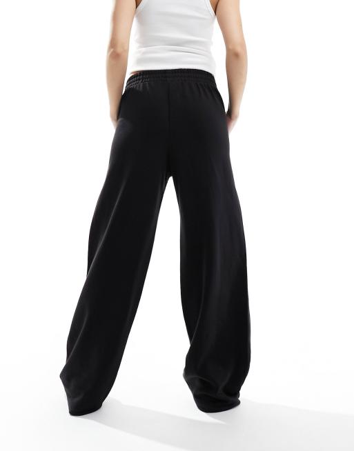 Bershka wide leg sweatpants in black | ASOS