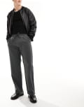 [Bershka] Bershka wide leg tailored pants in grey XS GREY