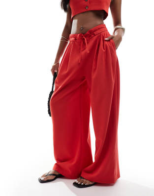 BERSHKA WIDE LEG TAILORED PANTS 