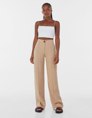 bershka wide leg trousers