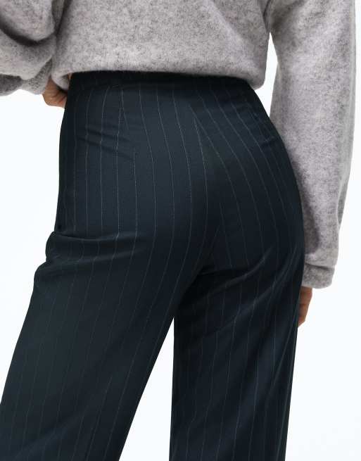 Bershka Wide-leg tailoring trousers in denim blue, 5 of 6