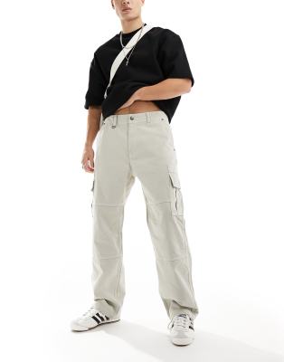 Bershka white cargo on sale trousers