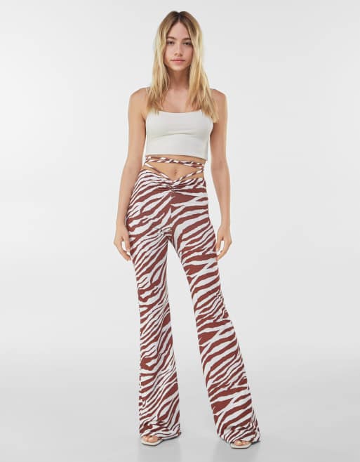 Zebra deals striped pants