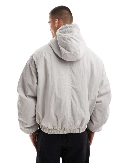 Bershka windbreaker in grey