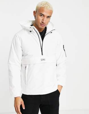 white windbreaker jacket