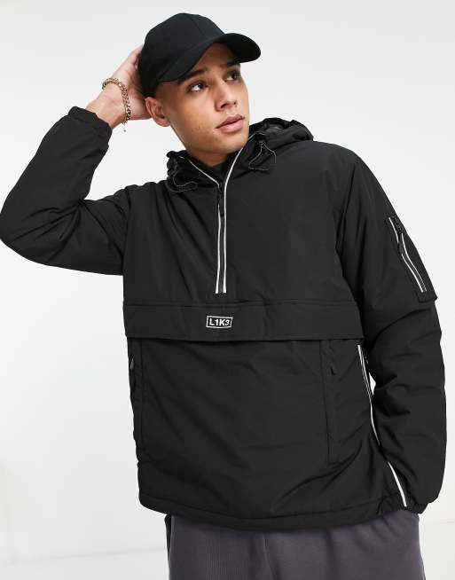 Bershka windbreaker jacket in black | ASOS