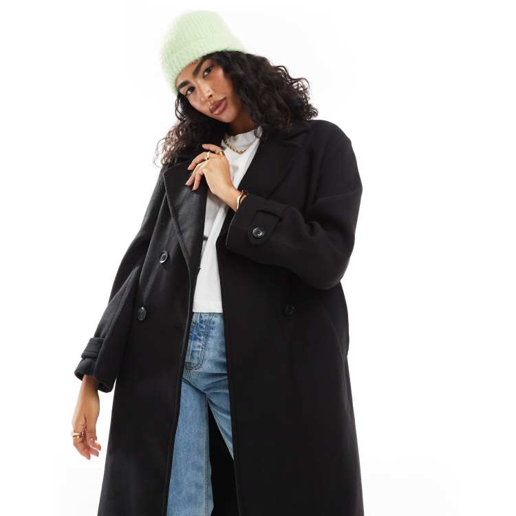 Bershka black coat best sale