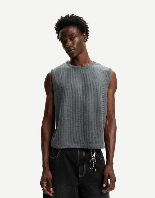 Bershka - Worker - Gilet in grijs