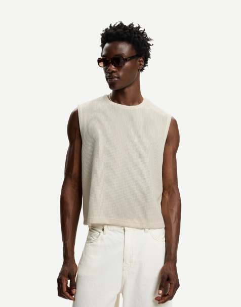 Bershka - Worker - Gilet in wit - view 1