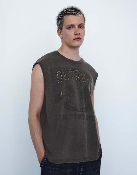 Bershka Worker print t-shirt in black - view 1