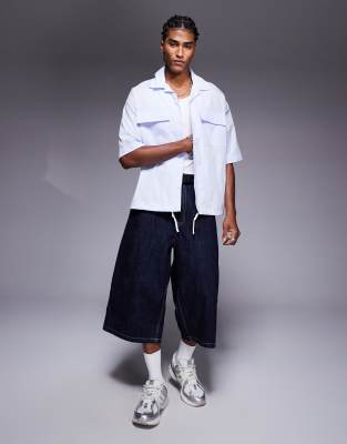 Bershka Worker Shirt With Drawstring Hem