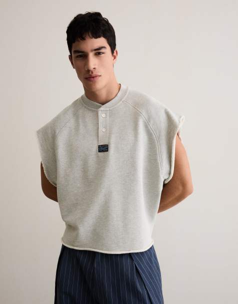 Bershka – Workwear-Sweatshirt in Hellgrau - view 1