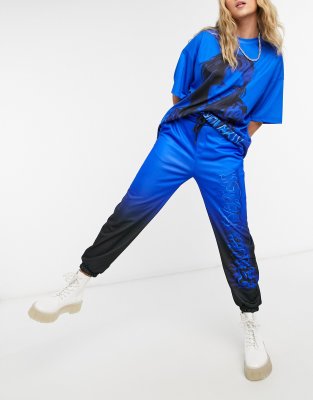 bershka blue joggers
