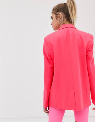 bershka pink blazer dress