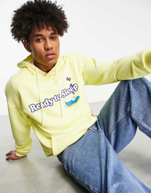 Bershka yellow hoodie best sale