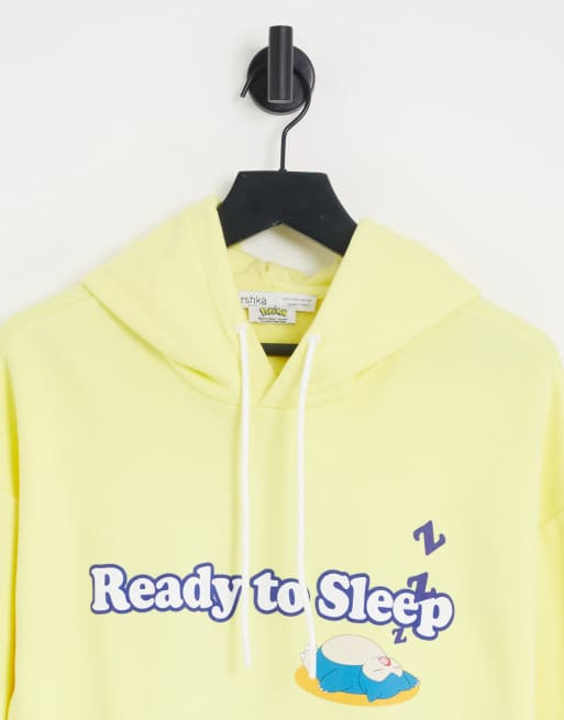 Bershka x Pokemon print hoodie in yellow ASOS