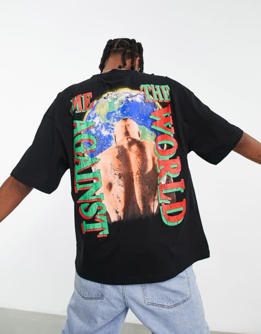 T shirt tupac on sale bershka